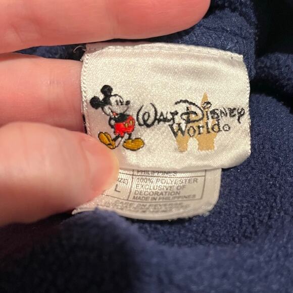 Vintage Large Walt Disney World Women's Blue Winnie the Pooh Fleece Sweater - Picture 10 of 10